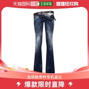 香港直邮潮奢 Dsquared2 女士低腰弹力直筒牛仔裤