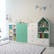 可比熊韩国儿童衣柜收纳柜，矮实木婴儿衣柜，卧室宝宝小衣橱抽屉式柜