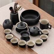 豪峰整套黑陶功夫紫砂茶具，套装家用茶具组合套装，茶盘储水干