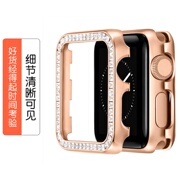 适用苹果手表iwatch6代4321保护壳套硬壳applewatch5全包serie表壳，镶钻边框配件超薄防摔新444240mm38