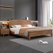 双虎家私床 白蜡木实木床现代简约主卧双人床1.8米单人1.5米北欧