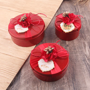 结婚用品喜糖盒子铁盒创意，婚礼红色婚庆包装盒糖果礼盒伴手礼