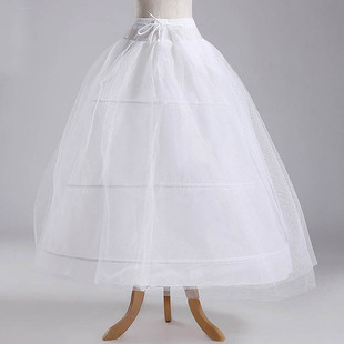 裙撑3个钢圈2层纱松紧腰有绑带，新娘婚纱裙，撑服饰造型表演齐地专用
