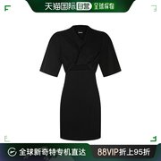 香港直邮Jacquemus 女士 LA TSHIRT BAHIA 黑色棉质长袍连衣裙 24
