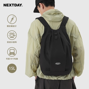 nextday中号暗黑小众设计运动背包，男双肩包女潮流轻便书包登山包