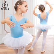 唐果芭蕾舞蹈练功服儿童，女童连体形体服体操，夏季幼儿女孩短袖衣服