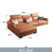 轻奢布艺沙发客厅小户型乳胶科技布沙发(布沙发)三人，位双直排现代简约卧室