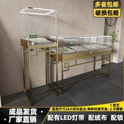 中式珠宝柜展示柜黄金首饰柜台古玩玉器翡翠玻璃展柜玉Z石陈列柜