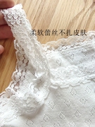 蕾丝花边纯棉弹力件女童，2夏季宝宝，中大童吊带打底白色小背心