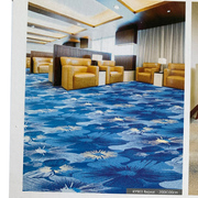 蓝色花朵地毯宾馆地毯酒店地毯中国风祥云地毯客房地毯过道楼梯毯