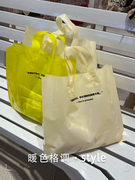 透明塑料手提袋定制LOGO装衣服包装手拎袋女装服装店袋子
