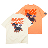GRAF原创品牌卡通杜宾baby WalkitTalkit前后印花美式落肩短袖T恤