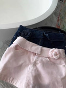 山茶辣妹水洗粉色牛仔半身裙，女夏季高腰，显瘦小个子裙裤
