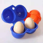 。鸡蛋盒子包装盒防震野营用具2只装便携/两格蛋盒防压碎收纳