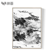 室内水墨画沙发背景墙装饰画中式中国画挂画新中式客厅中国风壁画