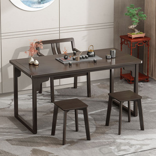 新中式茶桌椅组合办公室实木功夫茶台泡茶桌客厅茶几桌家用阳台桌