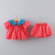 女童夏装20221婴幼儿衣服2韩版3娃娃衫宝宝，两件套春装裙子4岁
