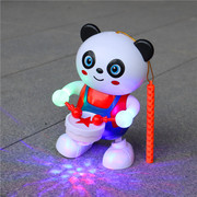 元宵节儿童手提灯笼发光音乐电动打鼓熊猫玩具卡通花灯新年送礼物