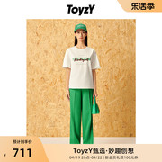 toyzy24春趣味，百搭白色印花t恤