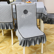 餐桌套装罩套一套桌布，餐桌布椅垫，防滑高档坐垫椅套长方形