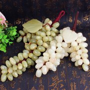 新疆玉器玉p雕玉石，葡萄挂件居家客厅装饰品，和田x玉天然玉石摆