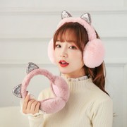 韩版可爱折叠护耳罩耳套保暖女挂耳包耳捂耳暖冬季儿童猫耳朵耳帽