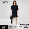 uti黑色街头风撞色连体，裤女时尚一体式收腰套装，尤缇2023夏季