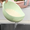 米器洗米筛沥水篮厨房用品家用多功能加厚米盆塑料洗菜果蔬篮