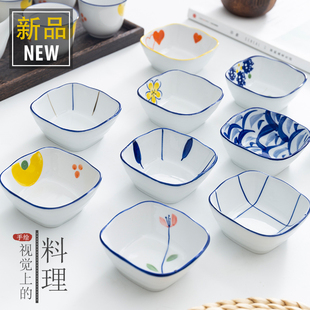 调味碟创意日式家用醋碟个性蘸料碟酱油，调料碗小味碟子陶瓷小吃碟