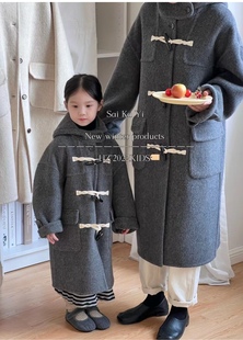 专拍链接韩版儿童双面羊绒套装儿童冬中大童加厚毛呢外套男