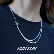 KLINKLIN 锆石蛇形项链轻奢小众原创设计锁骨链ins中性嘻哈毛衣链