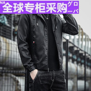 日本香港男士皮衣，外套秋季帅气时尚，青年机车真皮绵羊皮连