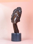 名作青铜雕塑莫迪里阿尼珍妮头像女人半身像欧式家居办公室摆件