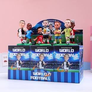 世界足球系列盲盒世界杯人物摆件卡通公仔球迷纪念品送男孩礼物