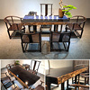 黑檀大板茶桌实木原木大板桌红木大板茶台板21米8紫光金檀黑