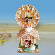海螺贝壳工艺品时钟表地中海，家居装饰品摆件特色礼物创意饰品