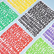 亚马逊彩色英文字母数字贴纸diy水杯贴手账创意奖励儿童贴画