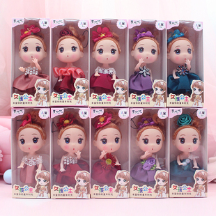 10个盒装幼儿园六一儿童节公主女孩，迷你迷糊娃娃书包挂件玩具