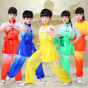 儿童武术服装短袖中国风练功套装练武服男女童太极服训练服表演服