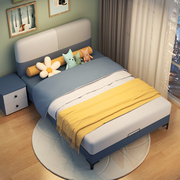儿童床男孩1.5米简约单人床1.2米卧室青少年学生实木软包床