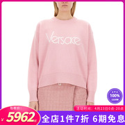 Versace/范思哲女装时尚个性运动衫T恤宽松短袖粉红色1013403