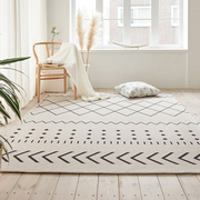 高档创意菱格线条摩洛哥北欧地毯客厅卧室民族客厅茶几垫INS可定