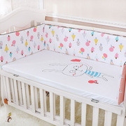 婴儿床床围夏季透气宝宝防撞围床围套卡通风婴儿床上用品五件套