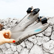2024夏软底透明水晶鞋女果冻鞋塑料低跟平底凉鞋浅口轻便单鞋
