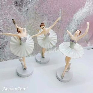 跳舞女孩 芭蕾舞姑娘 玩偶装饰白色舞蹈人偶装扮情景派对装扮舞者