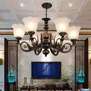 欧式铁艺吊灯锌合金灯具客厅，灯简约餐厅灯卧室，灯美式创意复古灯饰