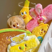 日本 GLADEE 卡通笔袋 香蕉 兔子 汉堡 饼干 颜料 鸡腿 花生 笔袋
