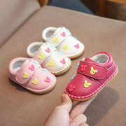 韩版防滑婴儿童鞋春秋真皮单鞋，女1-2-3岁宝宝学步鞋软底潮