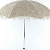 遮阳伞二折蕾丝刺绣花太阳伞黑胶，防紫外线防晒公主，晴雨两用洋伞女