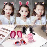 韩版儿童发饰公主猫咪耳朵发夹，女孩兔耳朵，发卡宝宝边夹女童头饰品
